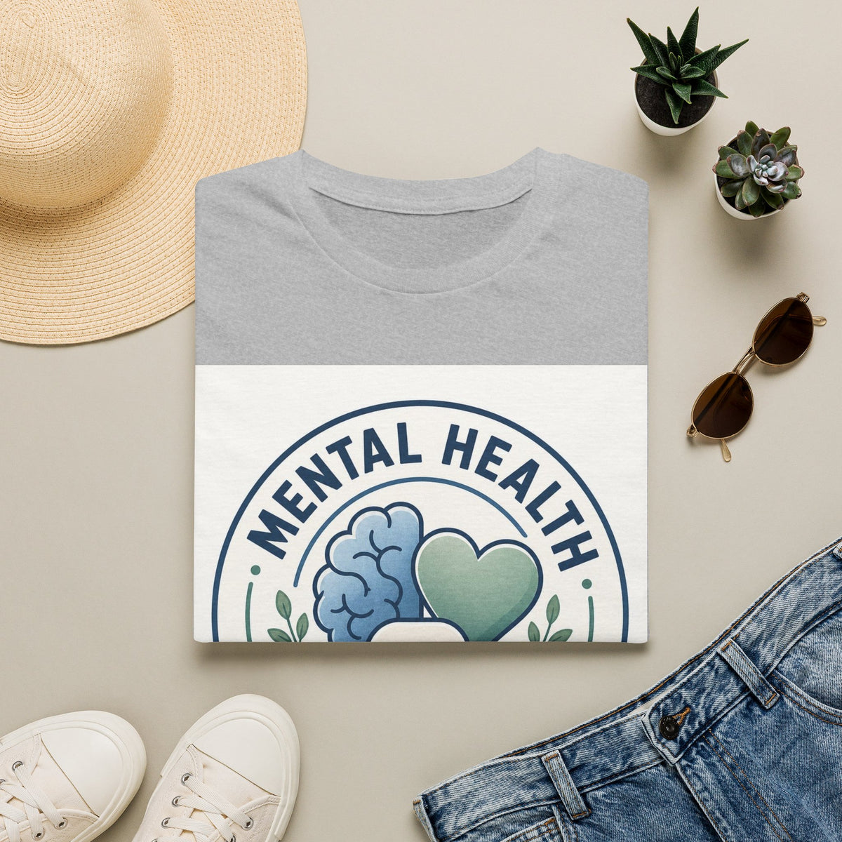 Badge Style Graphic Featuring Mental Health Professional Title With Iconography