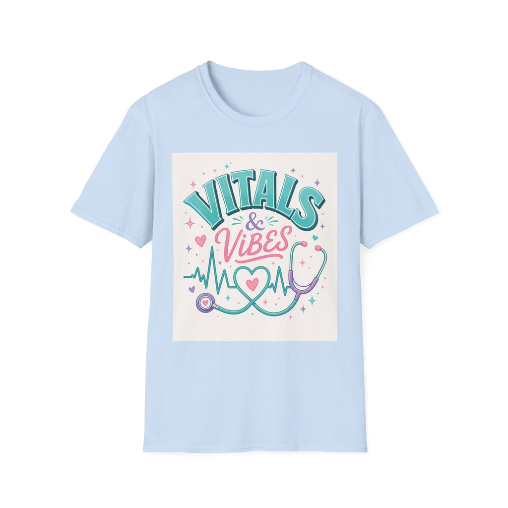 Trendy T Shirt Design Featuring Vitals And Vibes Phrase