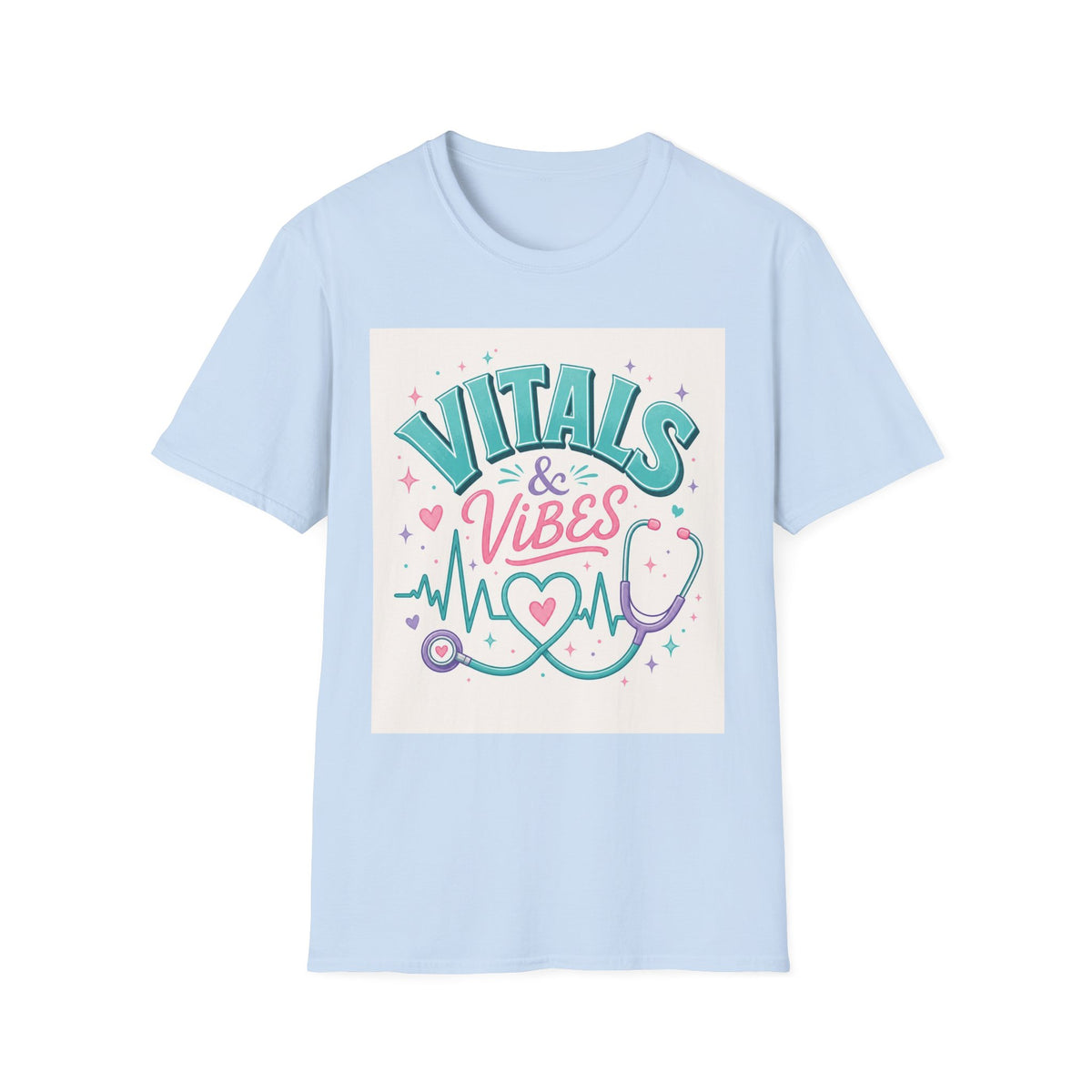 Trendy T Shirt Design Featuring Vitals And Vibes Phrase