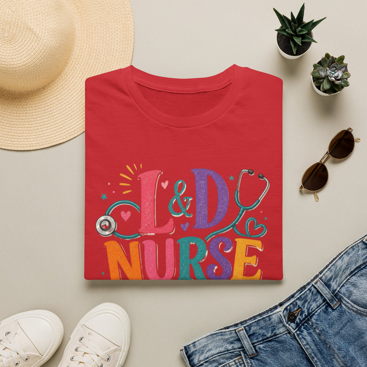 L&D Nurse Energy Trendy T Shirt Design With Vibrant Elements