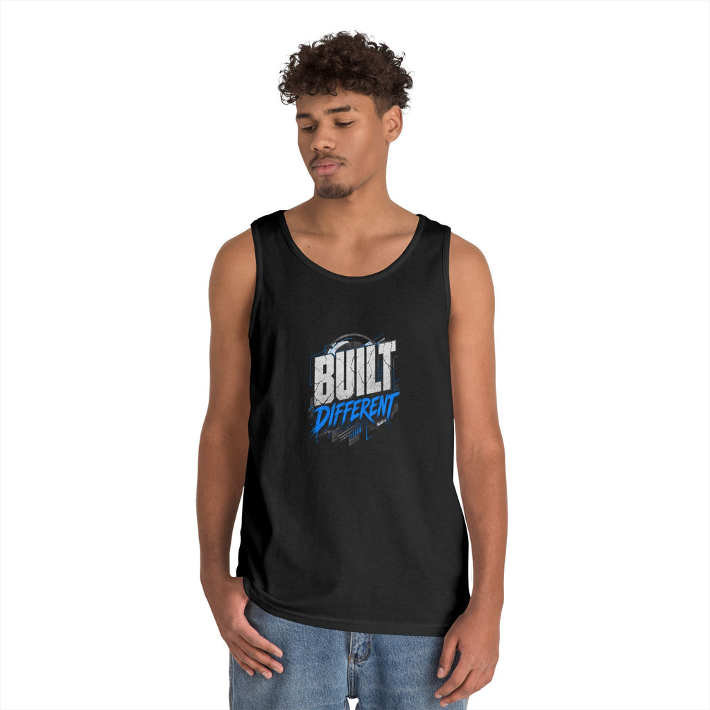 Built Different Tank Top – Graphic Motivational Workout Tee