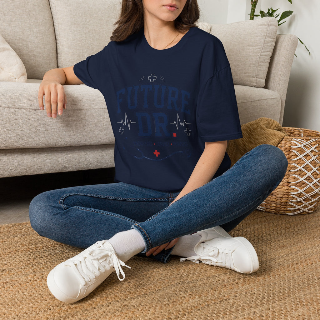 Collegiate T Shirt Design With Future Dr Text And Medical Accents