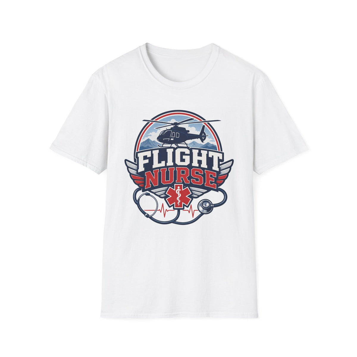Aviation Inspired T Shirt Design Featuring Flight Nurse Graphic