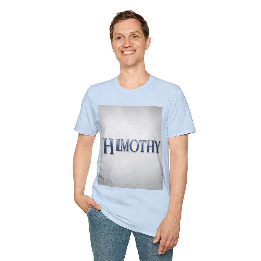 Timothy Name Graphic T-Shirt — 'HIMOTHY' Vintage Lettering Tee