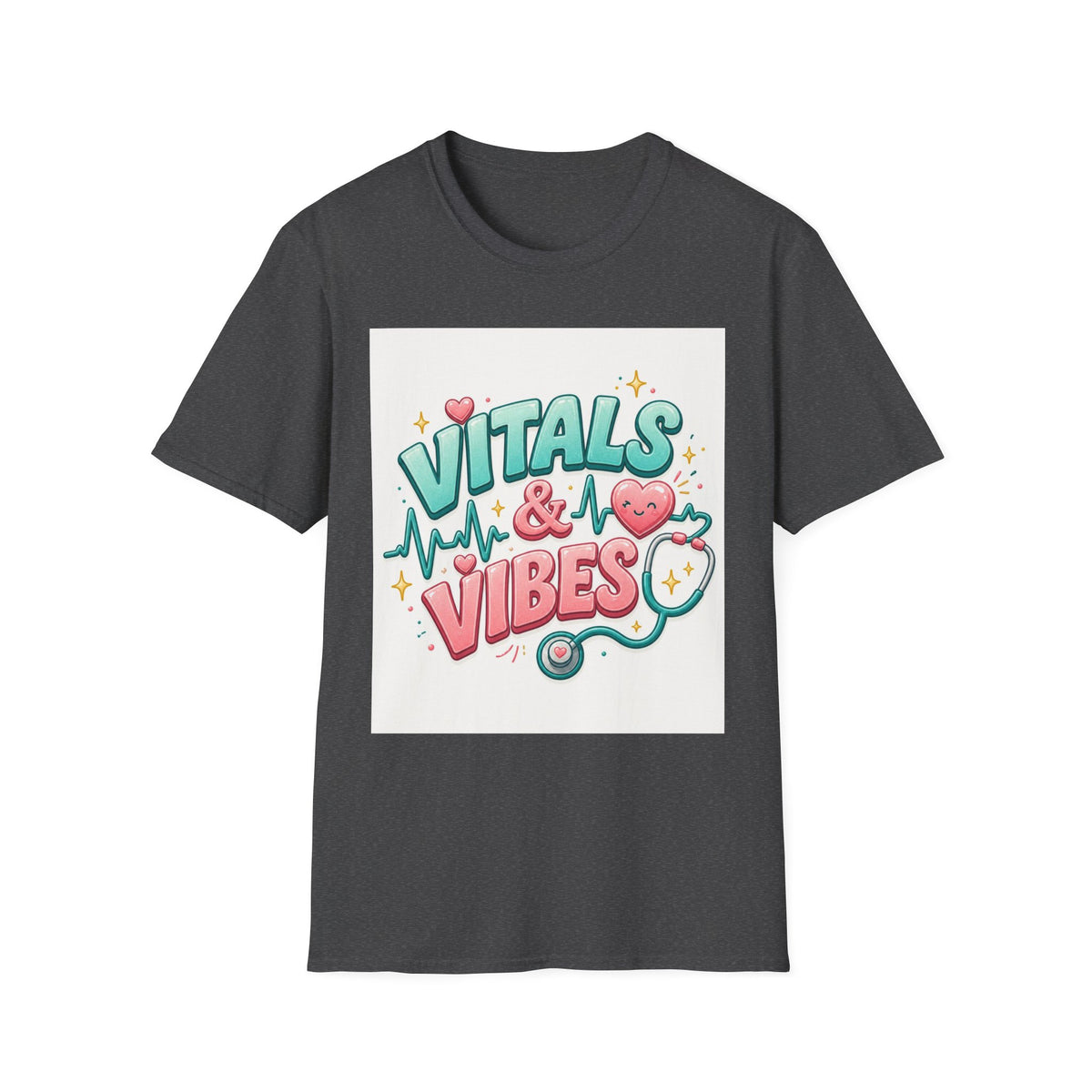 Trendy Healthcare T Shirt Design Featuring Vitals And Vibes