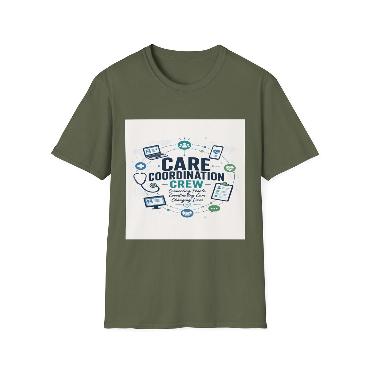 T-shirt Graphic Featuring Modern Aesthetic Care Coordination Crew- Graphic Tees