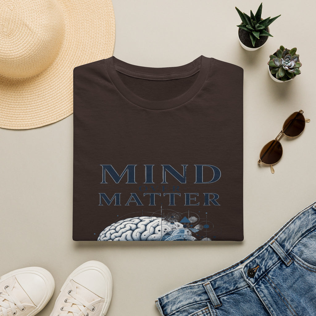 Intricate Brain Illustration With Geometric Patterns And Bold Typography- Graphic Tees