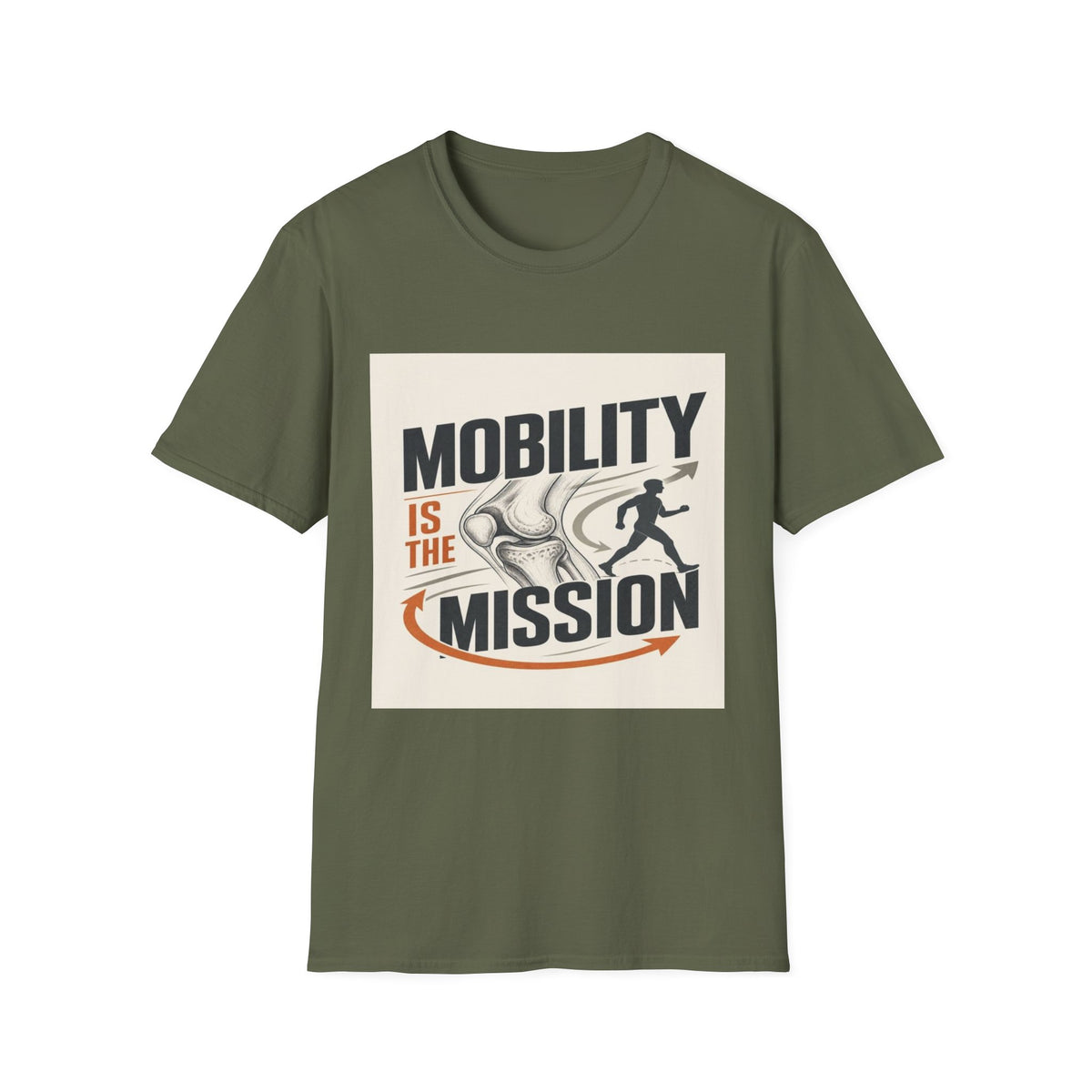 Bold Typography And Anatomical Illustration Representing Mobility Mission- Graphic Tees