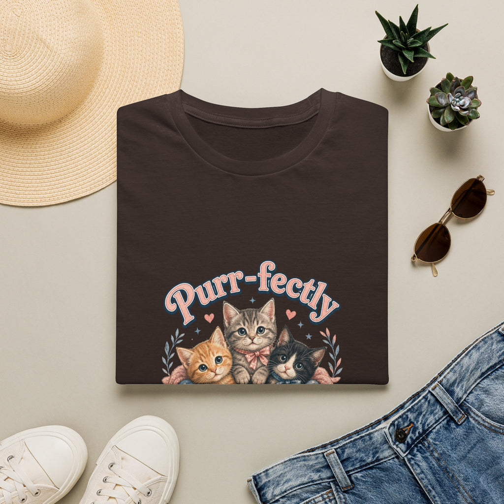 Cat T-Shirt — "Purr-fectly Adorable" Cute Kitten Graphic Tee