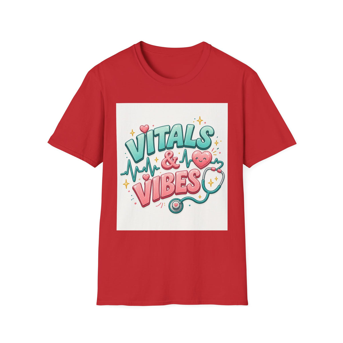 Trendy Healthcare T Shirt Design Featuring Vitals And Vibes (1)