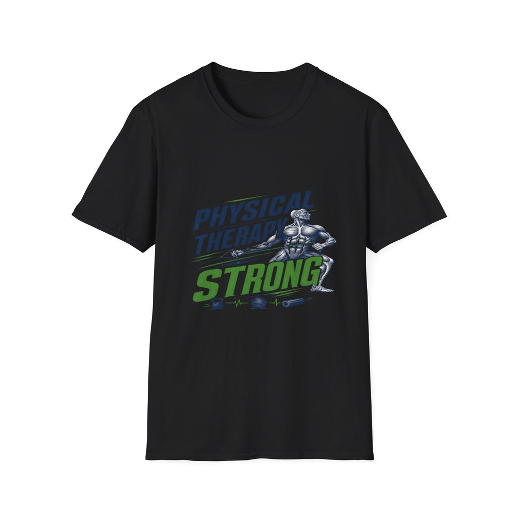 Bold Typography Design With Muscular Figure and Dynamic Lines- Graphic Tees