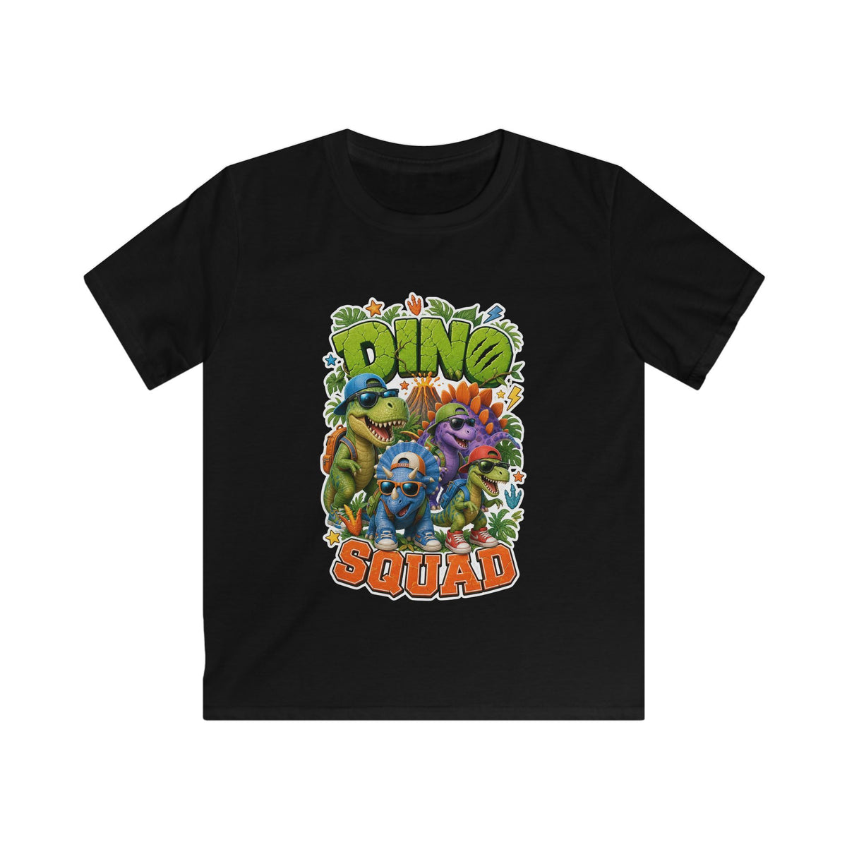 Kids Tee - 'Dino Squad' Colorful Dinosaur Graphic