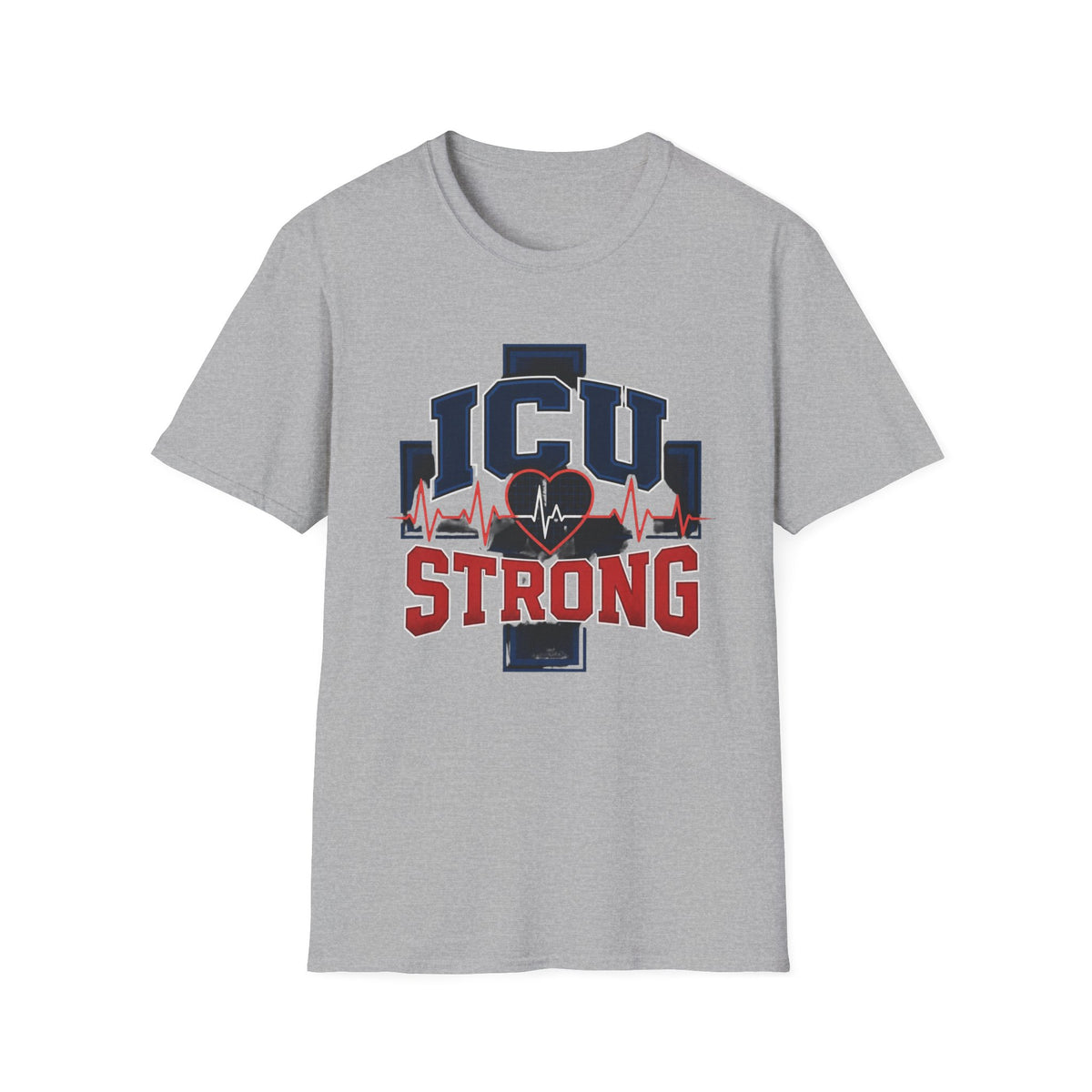 Athletic T Shirt Design With Bold ICU STRONG Typography