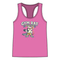 Gym Rat Tank Top — Women's Racerback Fitness Tank with Cute Mouse Weightlifter Design