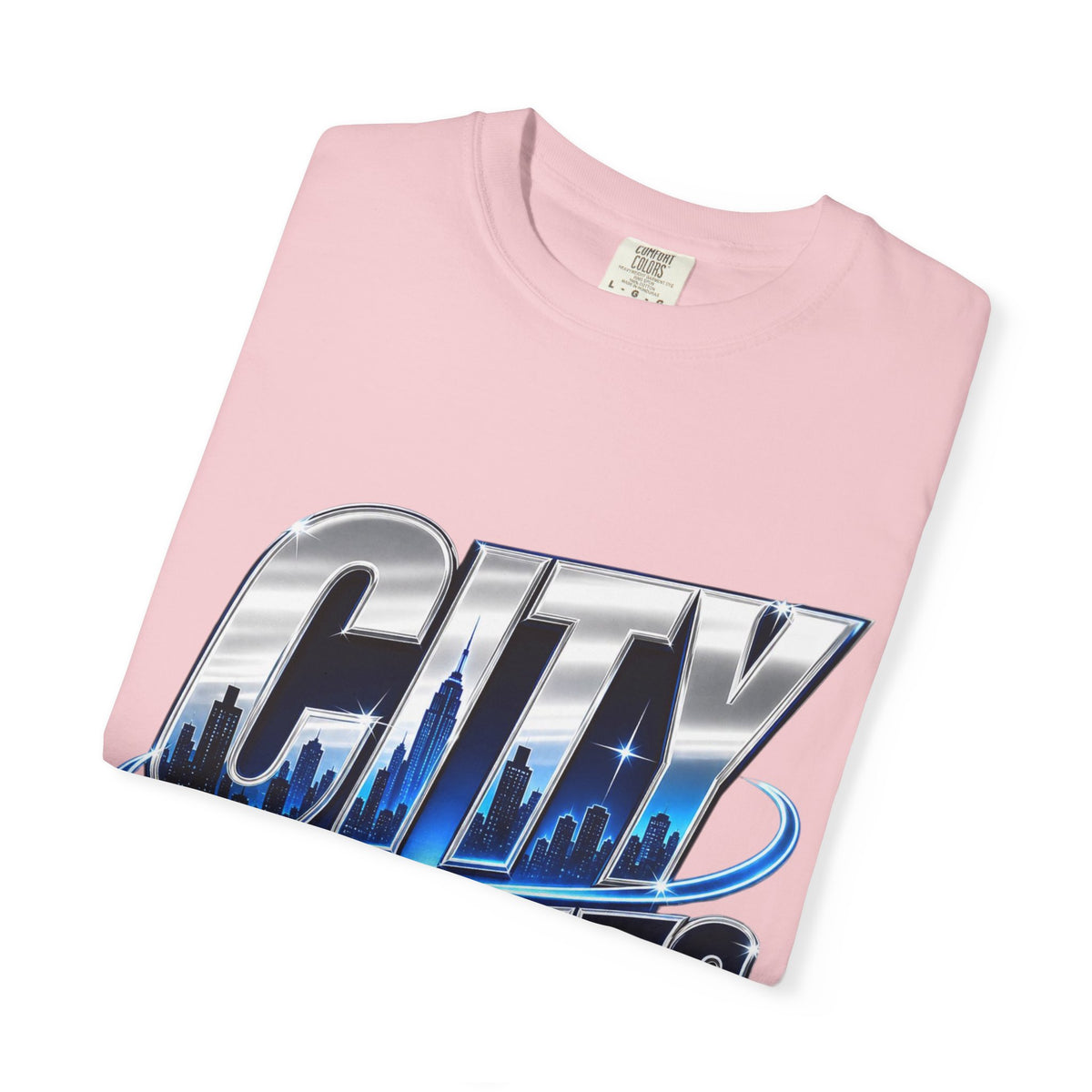 City Lights Skyline Graphic  Softstyle T-Shirt