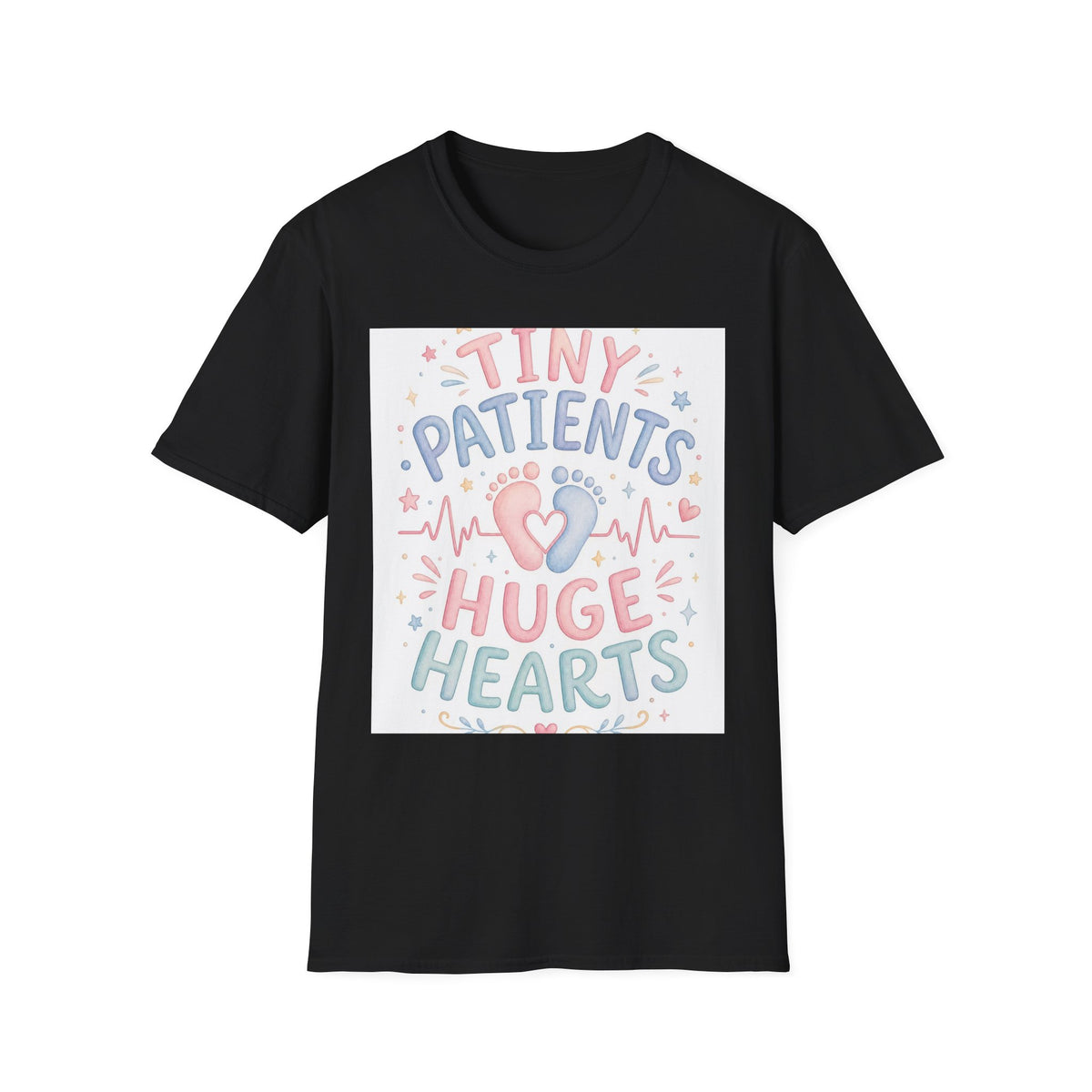 Whimsical T Shirt Design Featuring Tiny Patients Huge Hearts