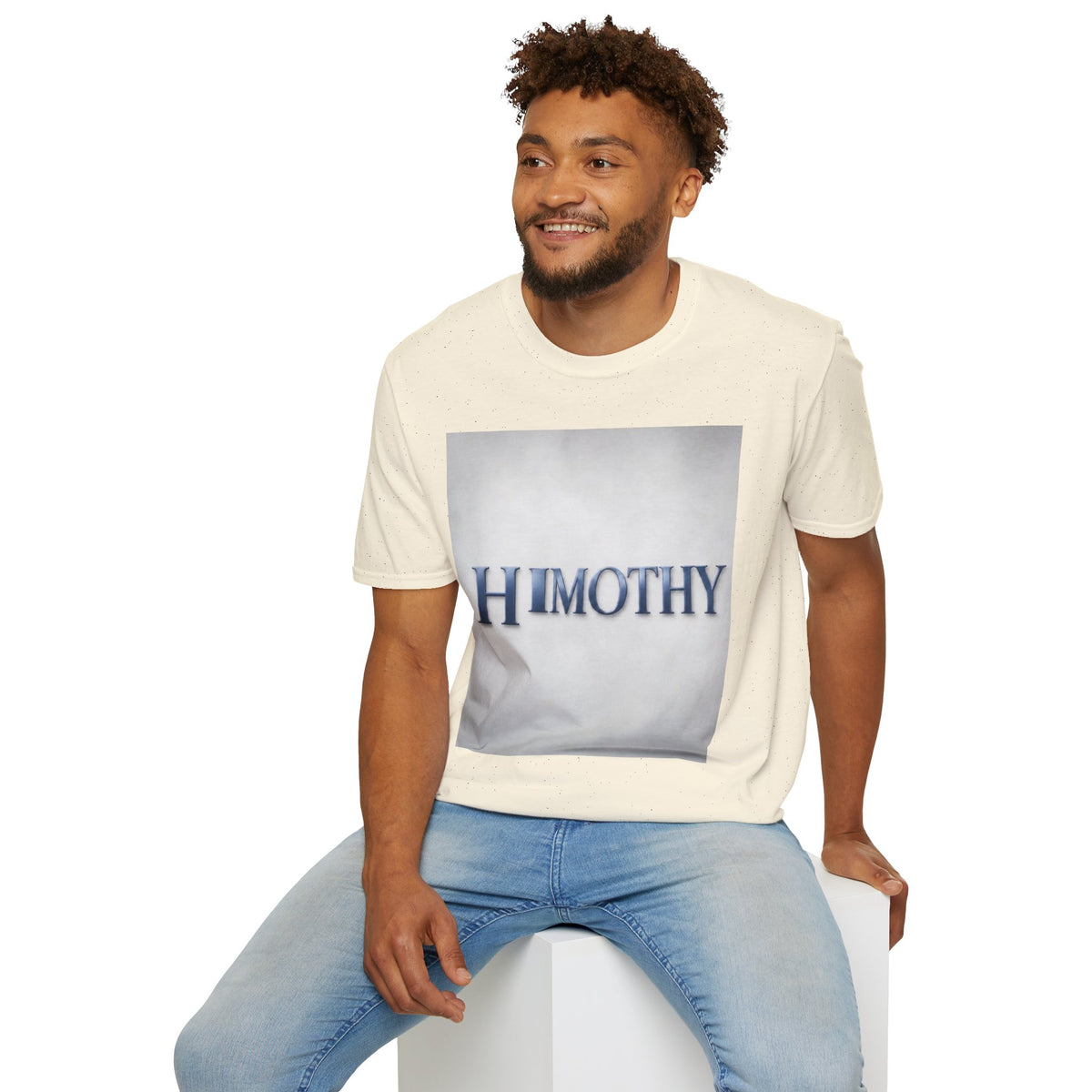 Timothy Name Graphic T-Shirt — 'HIMOTHY' Vintage Lettering Tee
