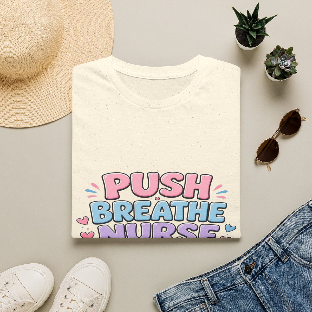 Playful Typography Design With Baby Footprints And Heart- Graphic Tees
