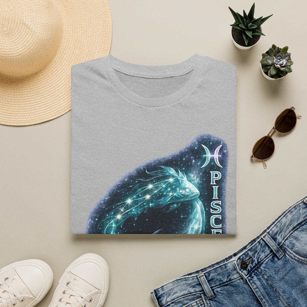 Pisces Zodiac T-Shirt — Starry Whale Astrology Tee