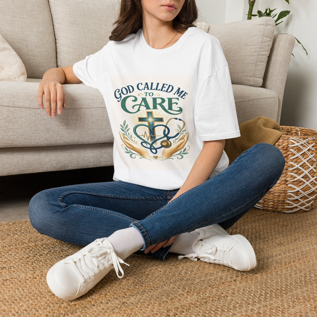 T-Shirt Design Featuring Faith Inspired Care Elements- Graphic Tees