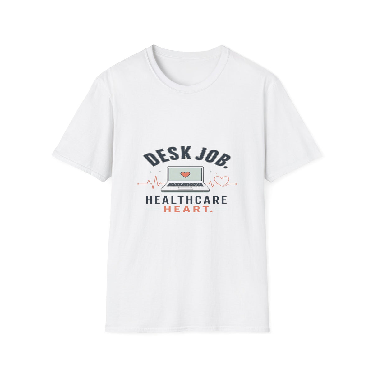 Minimalist T-shirt Design Showcasing Healthcare Heartbeat Concept- Graphic Tees