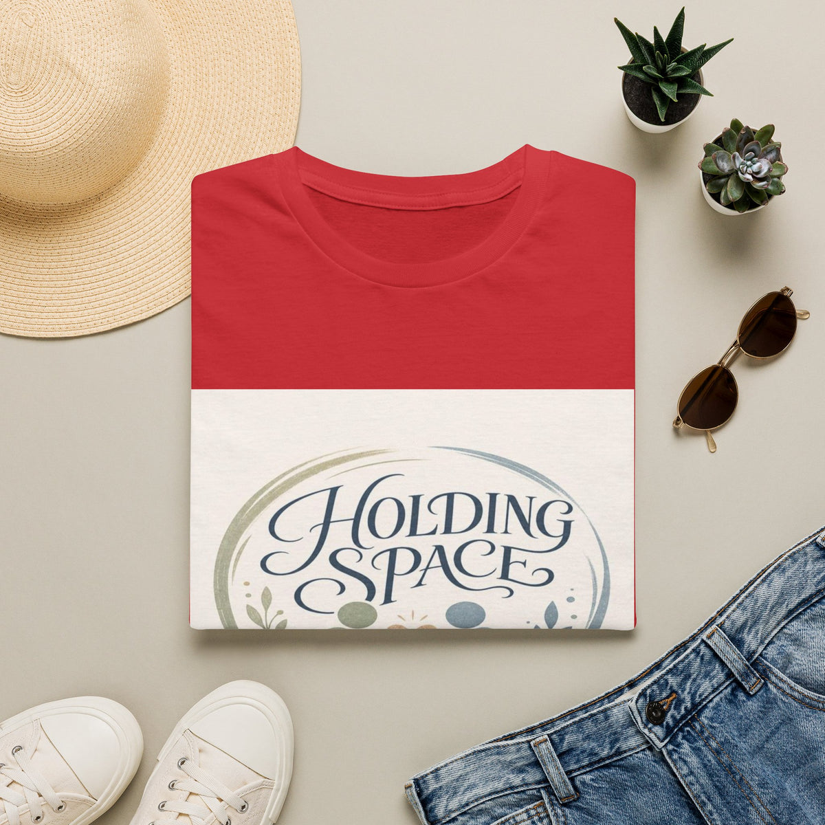Elegant Typography With Abstract Figures Symbolizing Harmony- Graphic Tees