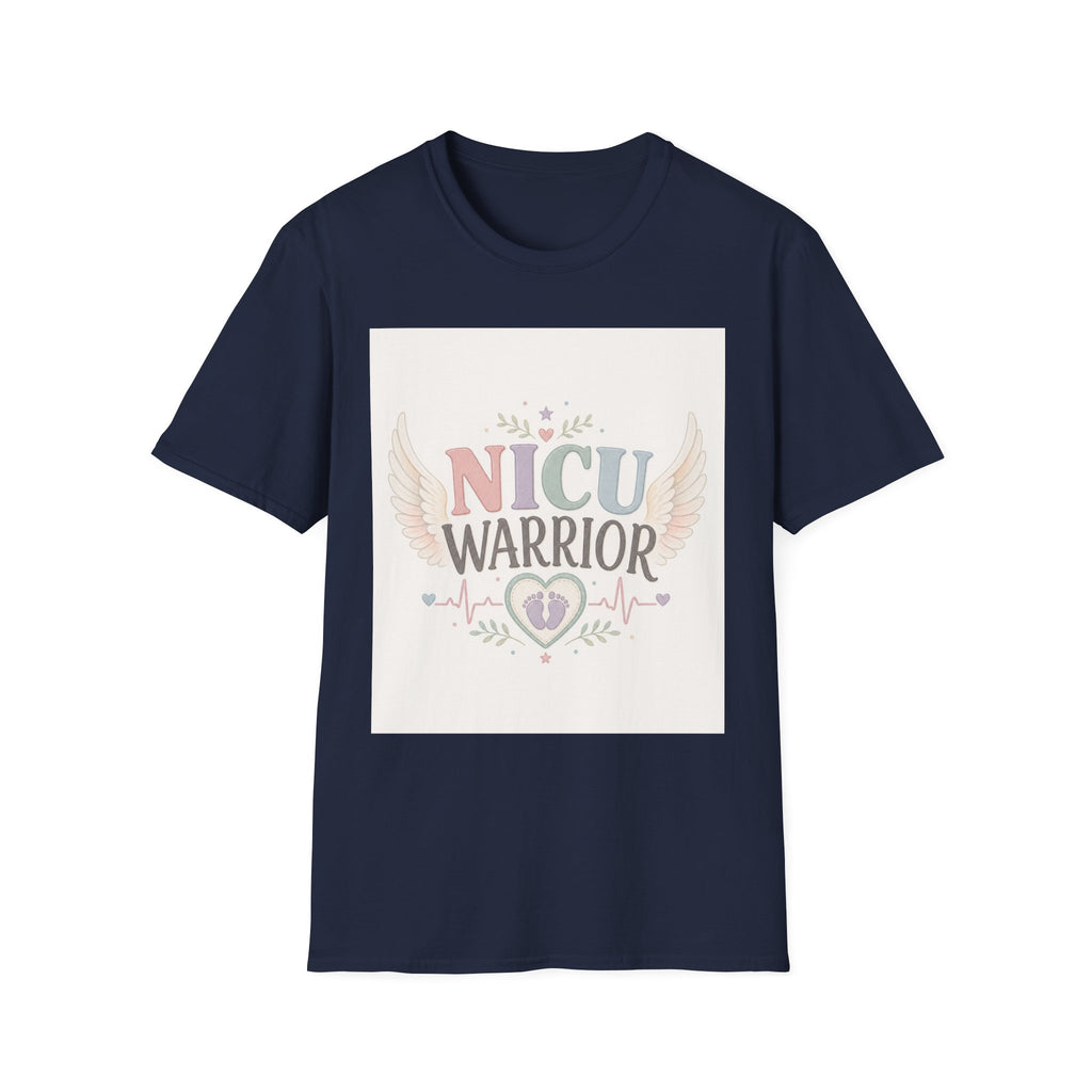 NICU Warrior Design With Baby Footprint And Angel Wings