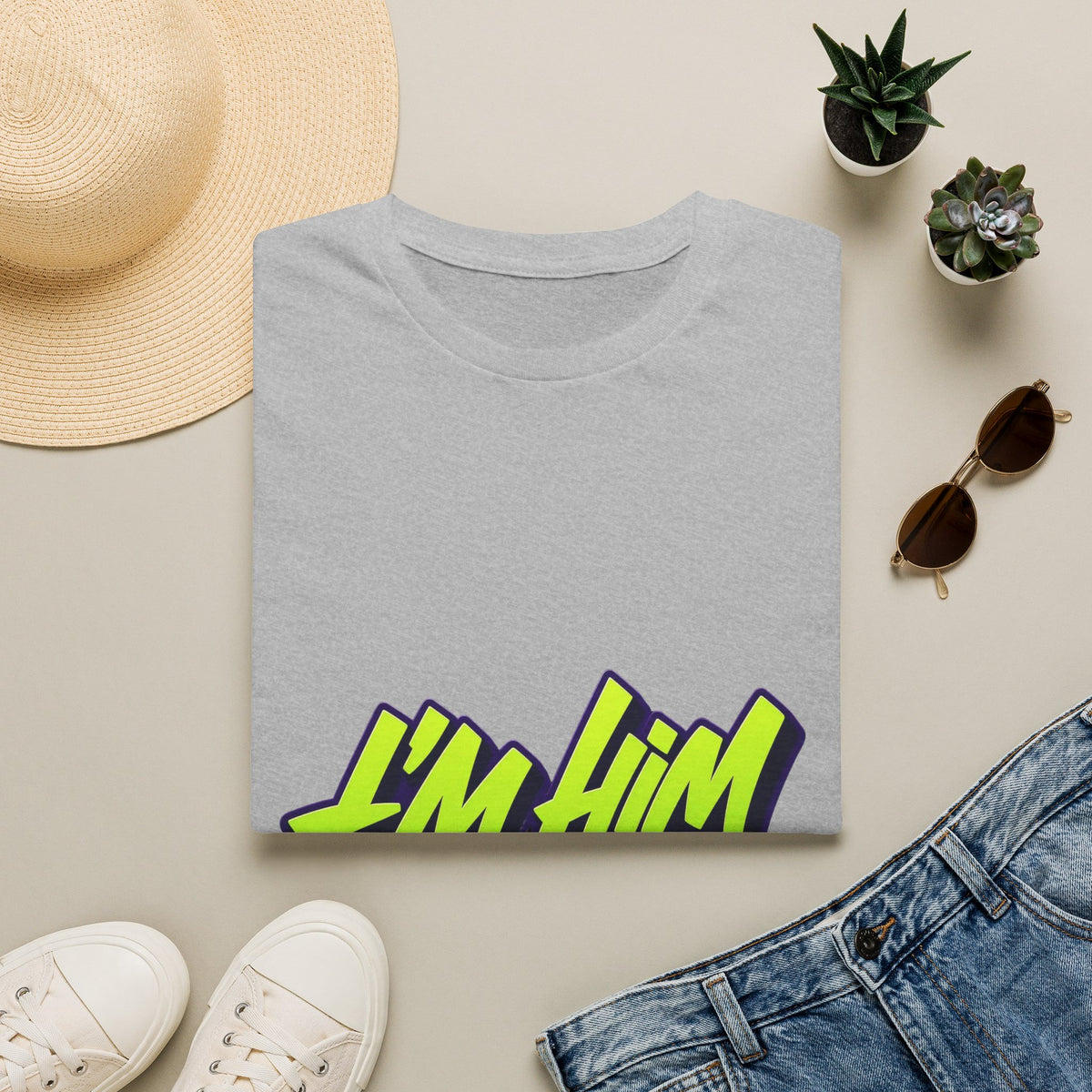 I'm Him T-Shirt — Bold Neon Streetwear Graphic Tee