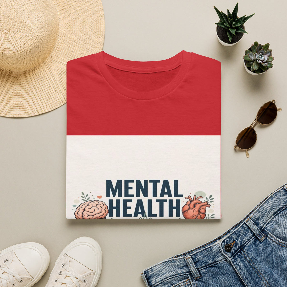 Bold Typography Design Emphasizing Mental Health Awareness- Graphic Tees