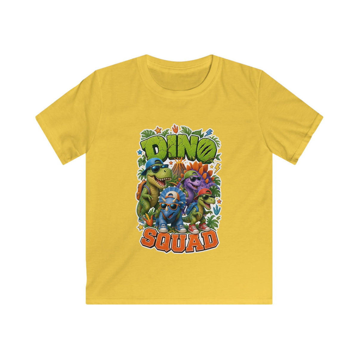 Kids Tee - 'Dino Squad' Colorful Dinosaur Graphic