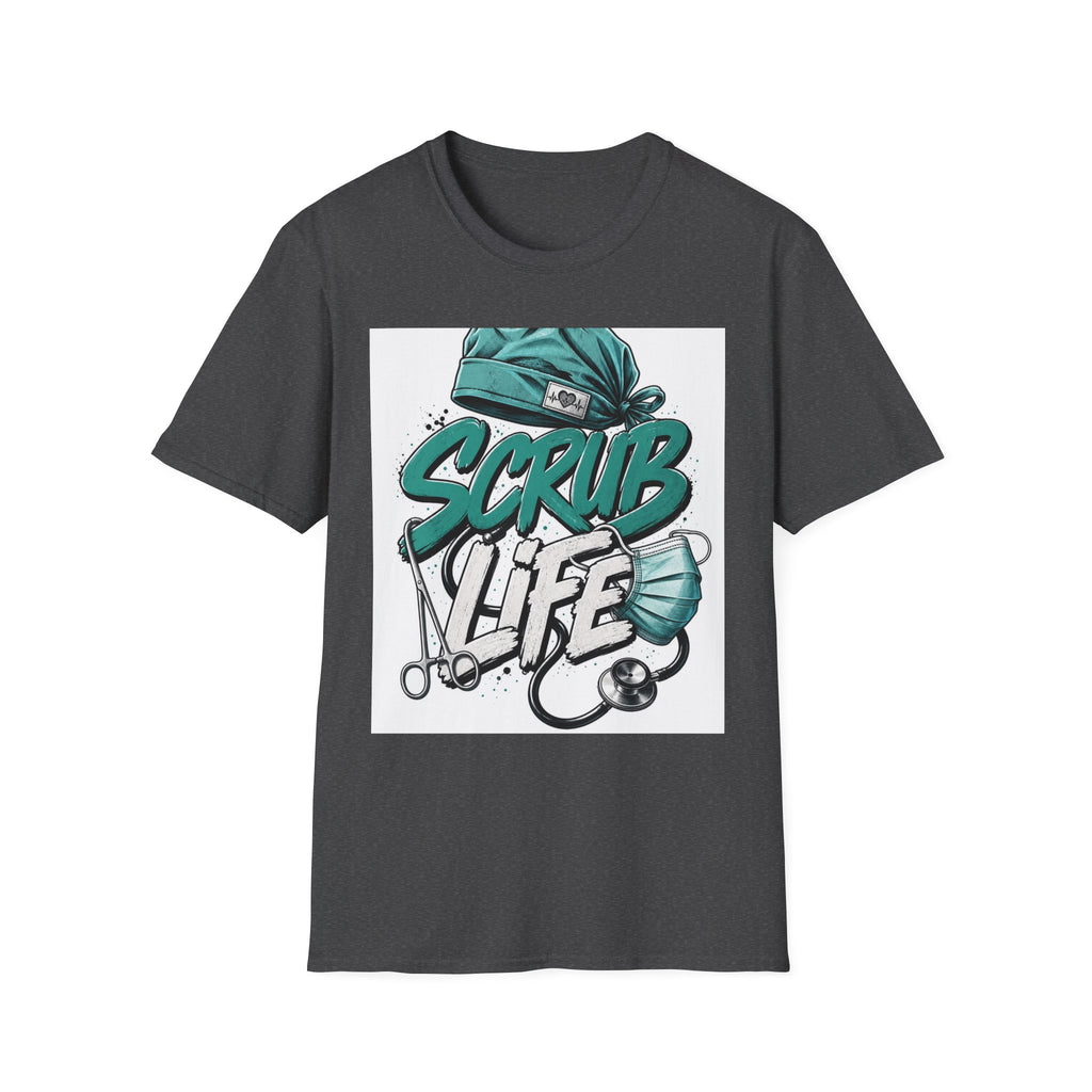 Modern Scrub Life T Shirt Design With Playful Typography