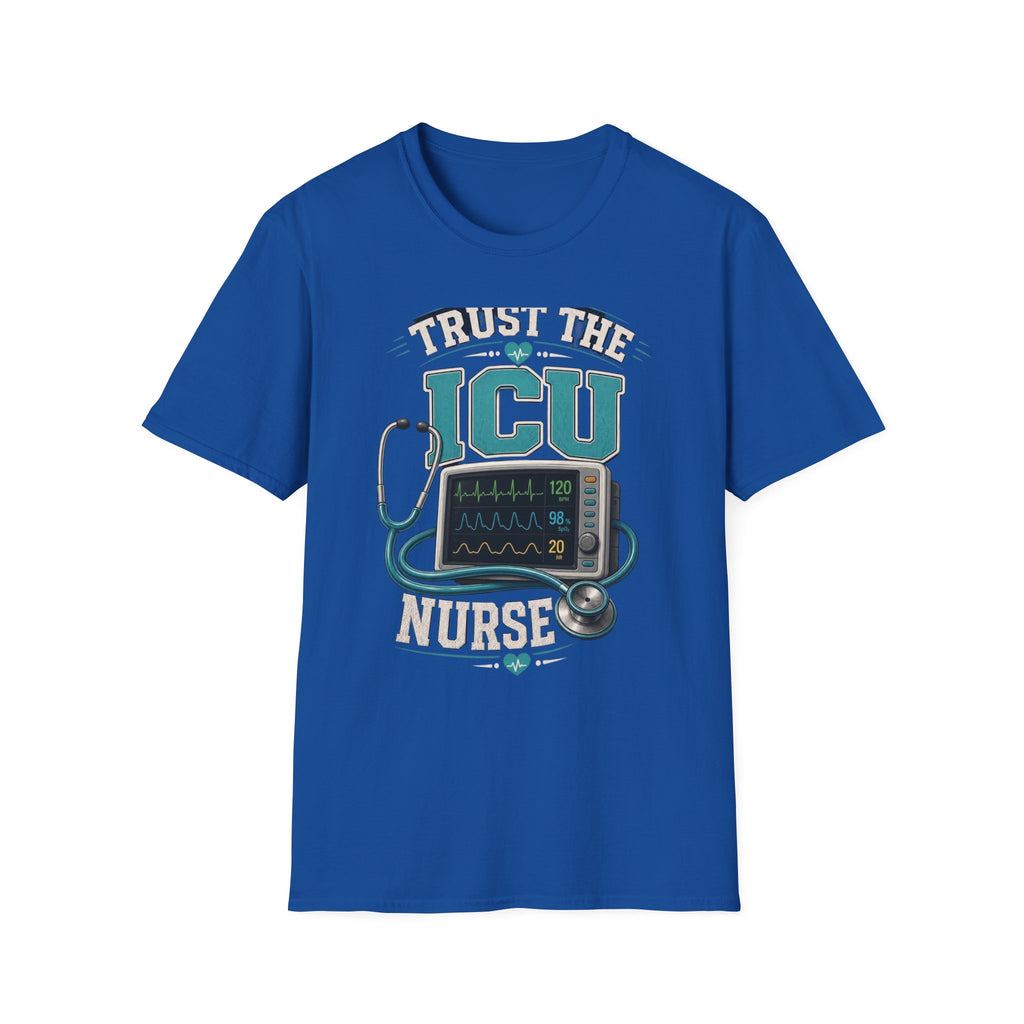 Bold T Shirt Design Featuring Trust The ICU Nurse Phrase