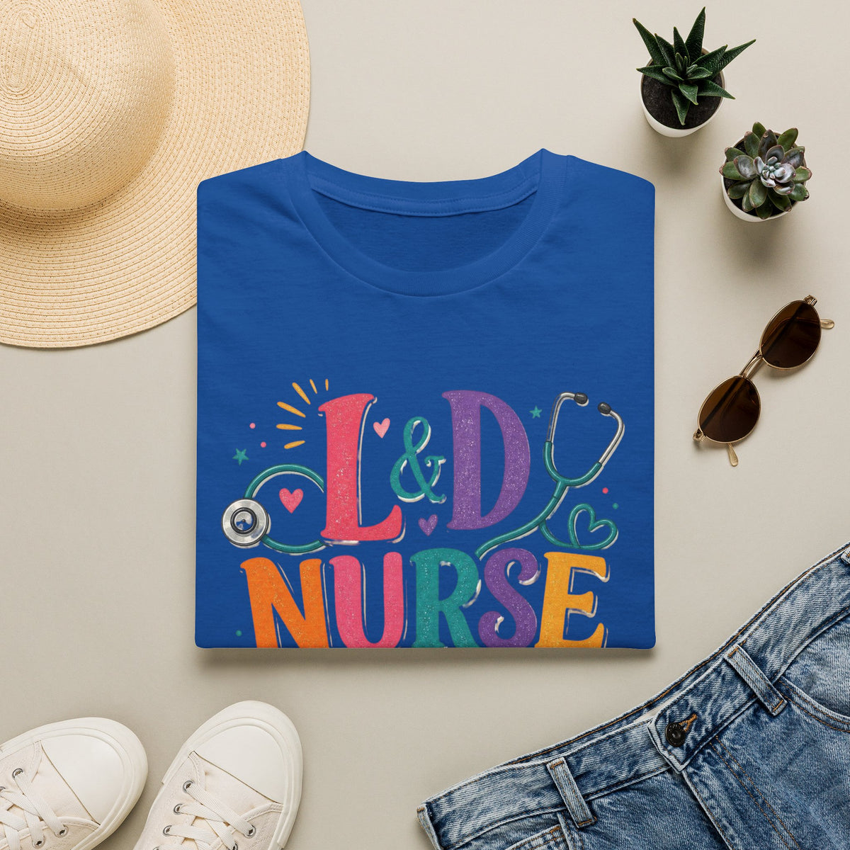 L&D Nurse Energy Trendy T Shirt Design With Vibrant Elements