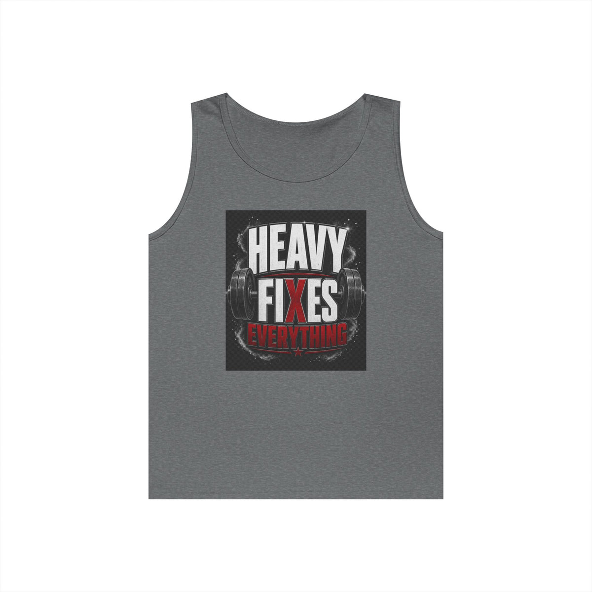 Tank Top — "Heavy Fixes Everything" Gym Workout Tank