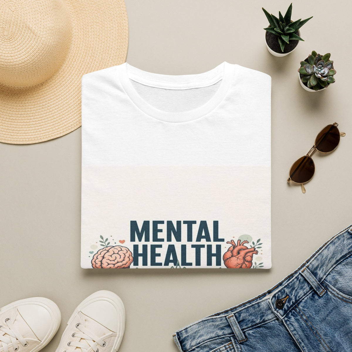 Bold Typography Design Emphasizing Mental Health Awareness- Graphic Tees