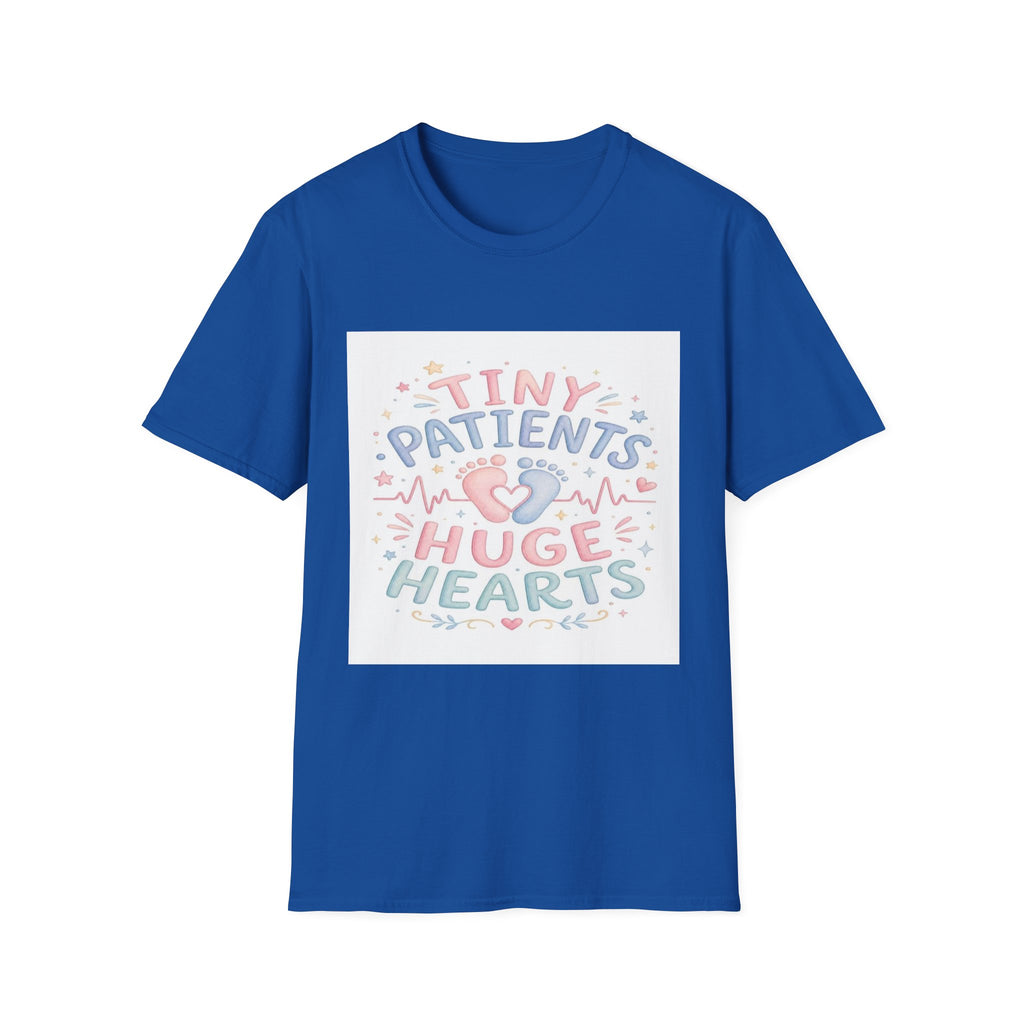 Whimsical T-Shirt Design Featuring Tiny Patients Huge Hearts- Graphic Tees