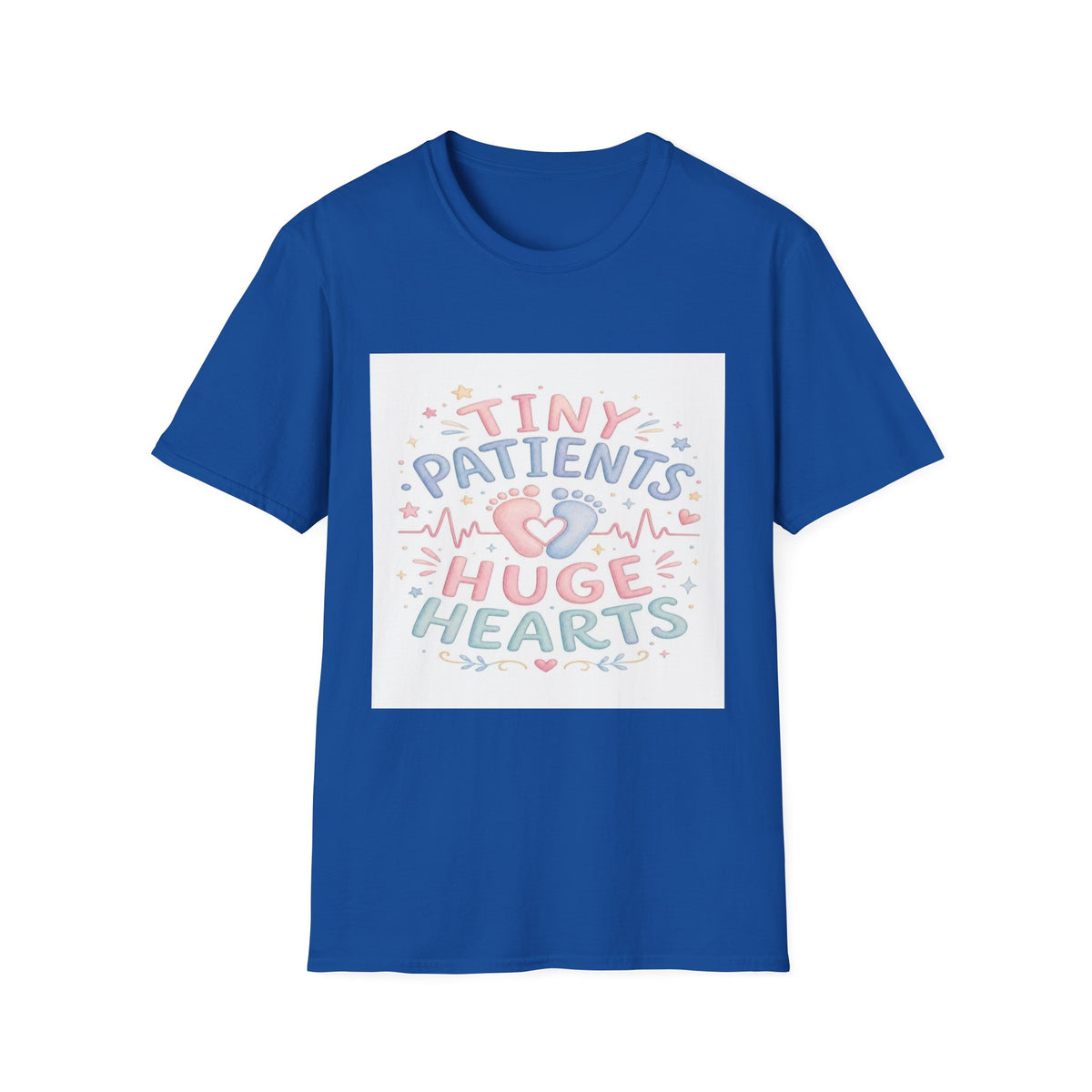 Whimsical T-Shirt Design Featuring Tiny Patients Huge Hearts- Graphic Tees