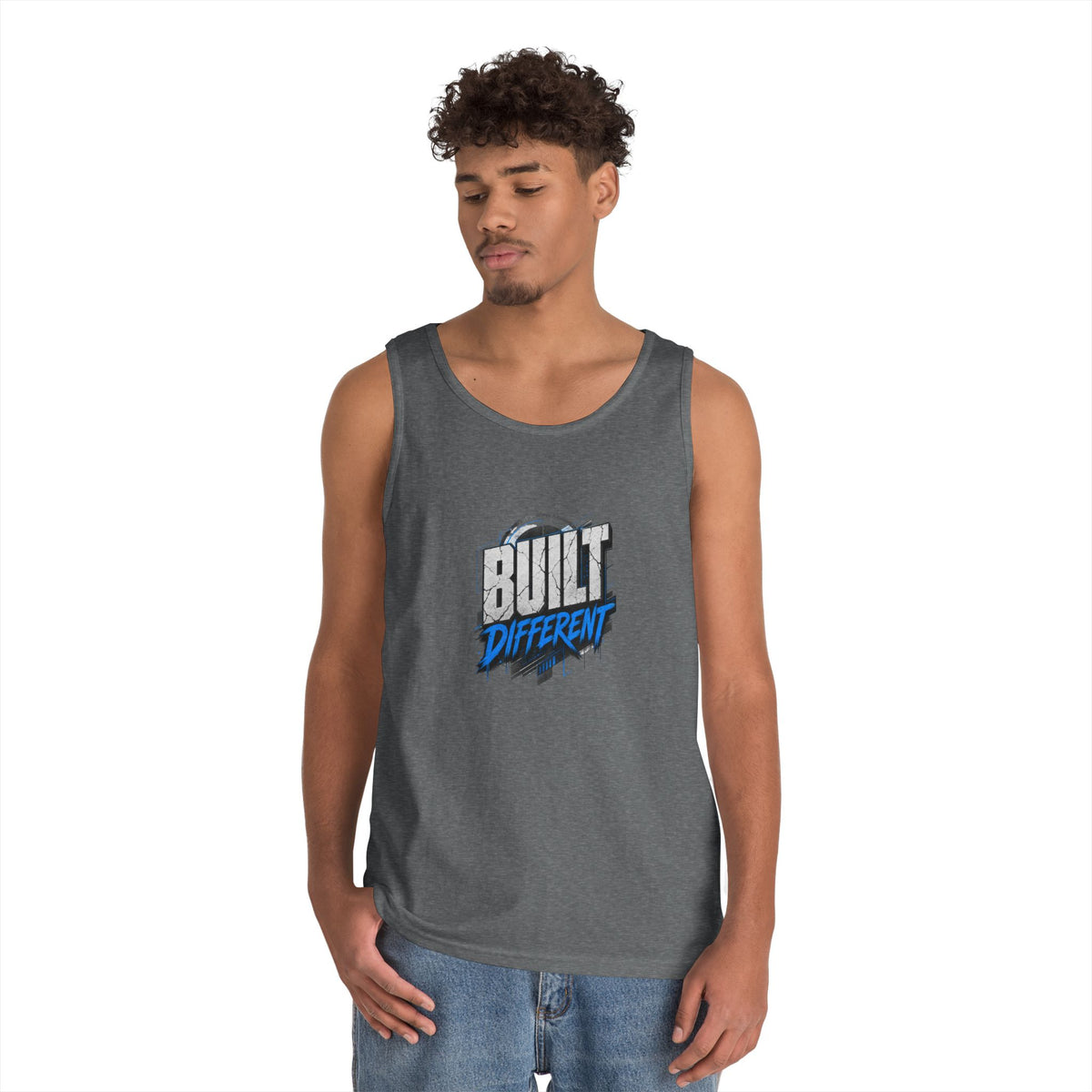 Built Different Tank Top – Graphic Motivational Workout Tee