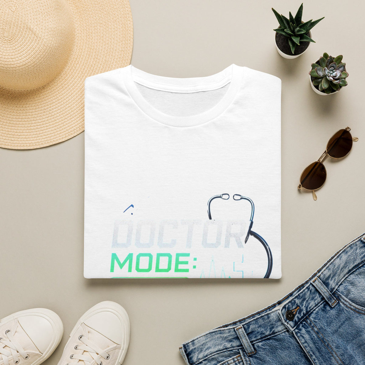 Modern Graphic T Shirt Design Featuring Doctor Mode Text