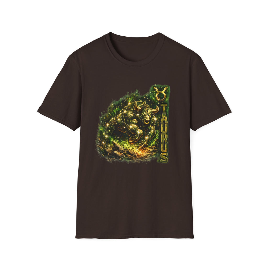 Taurus Zodiac T‑Shirt – Golden Bull Constellation Design