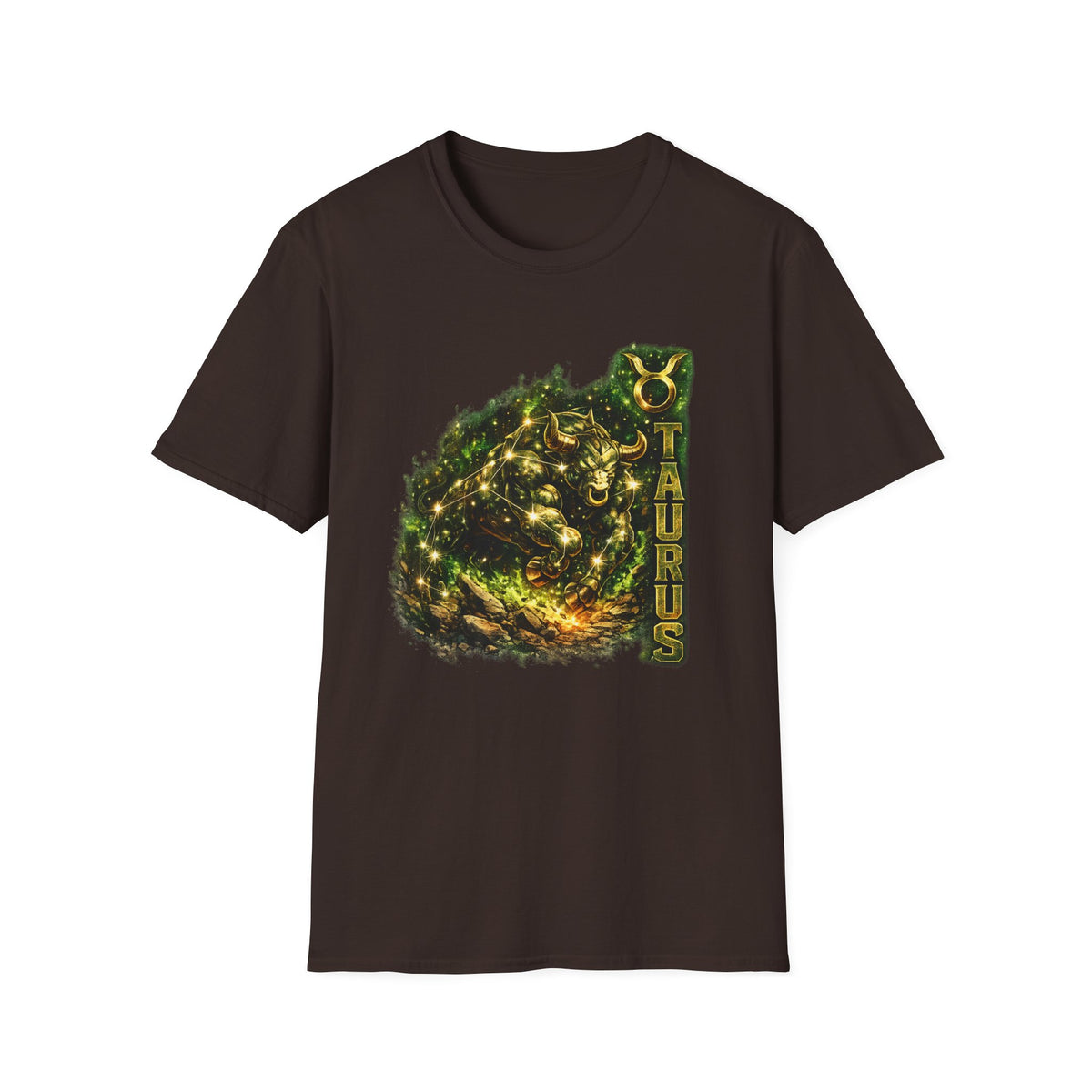 Taurus Zodiac T‑Shirt – Golden Bull Constellation Design