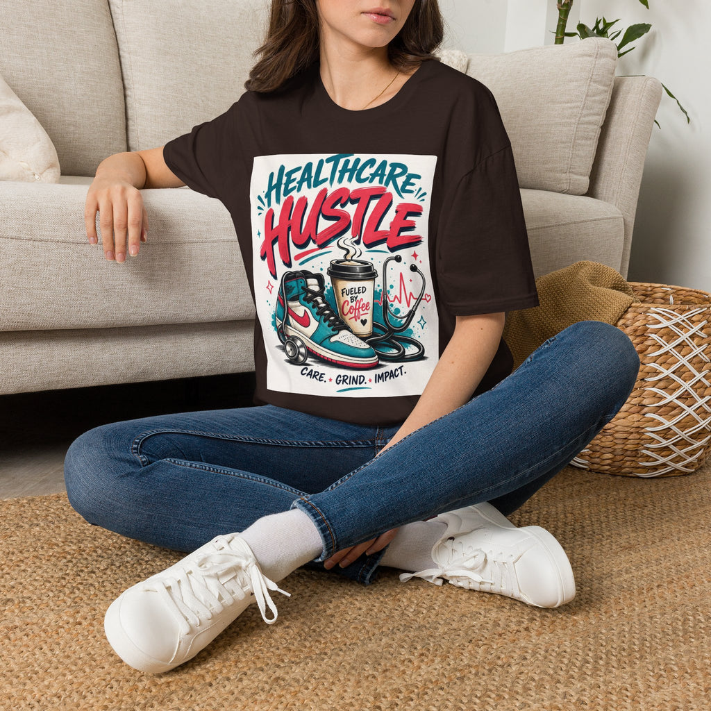 Dynamic T Shirt Design Featuring Healthcare Hustle Text