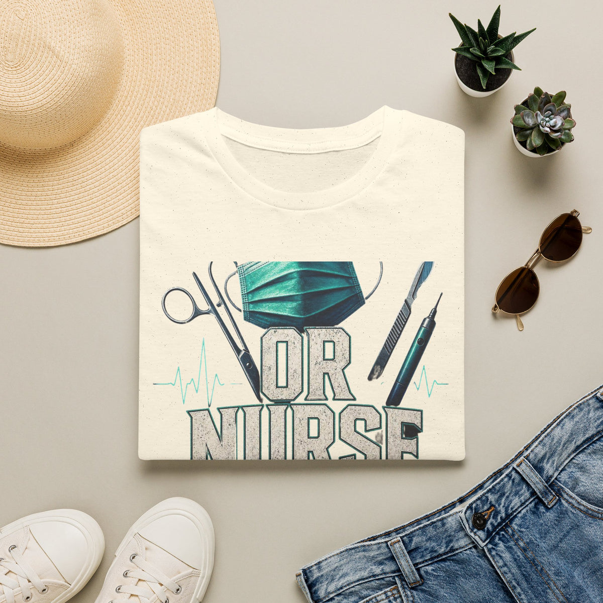 Bold Typography T Shirt Design For OR Nurse Theme
