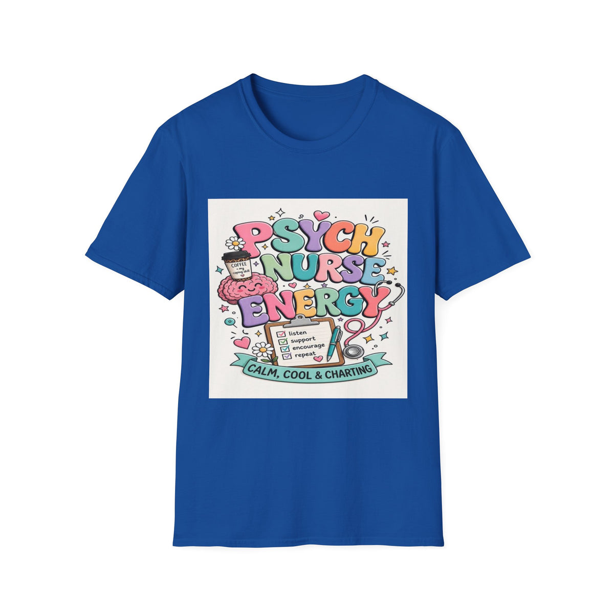 Playful Typography Design Celebrating Psych Nurse Energy- Graphic Tees