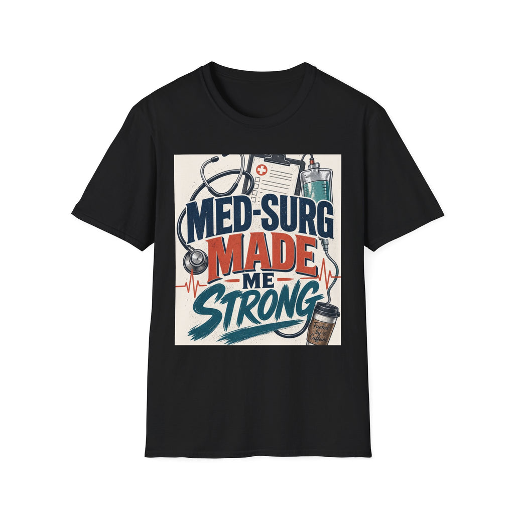 Bold Typography Design Celebrating Med Surg Strength With Healthcare Icons