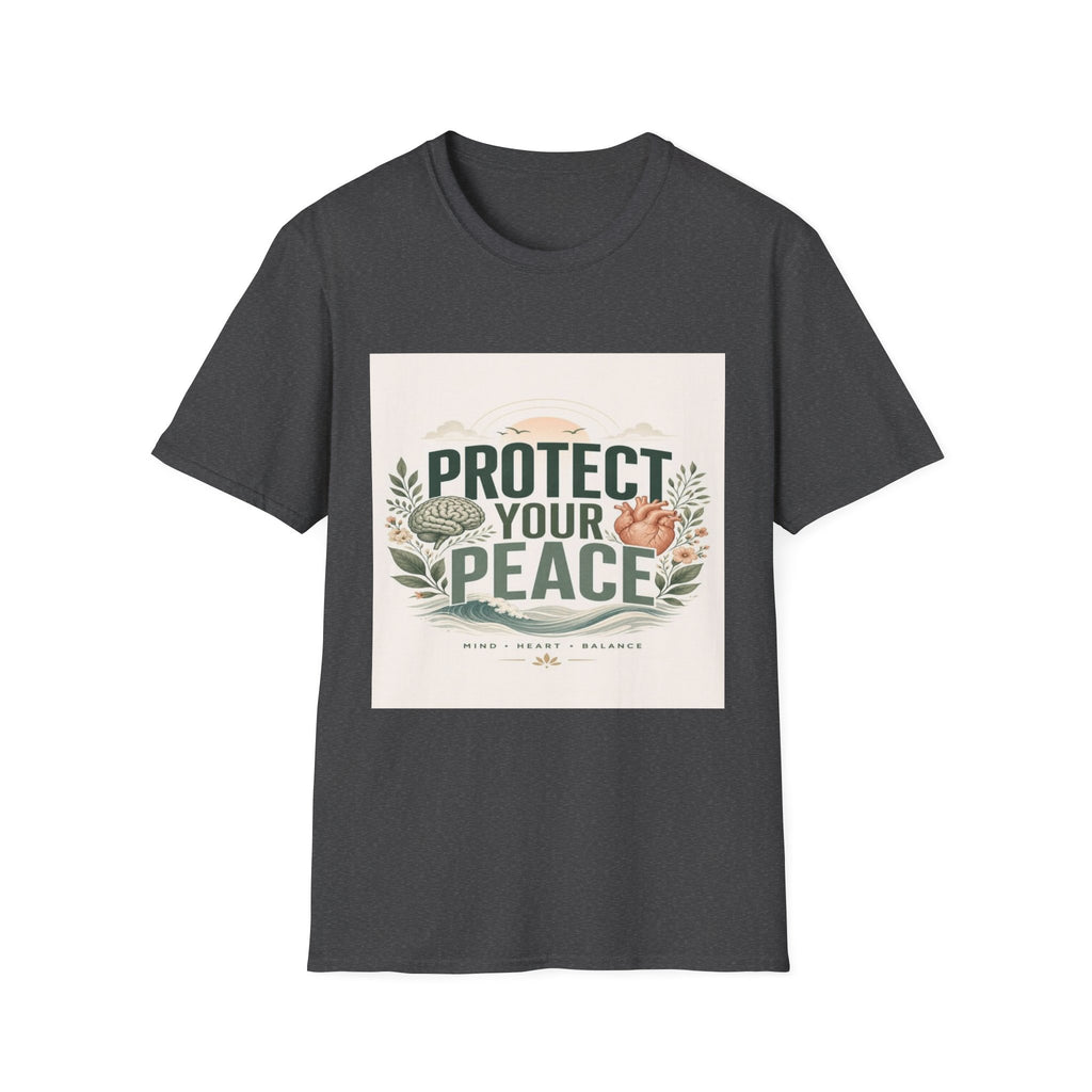 Large Typography Graphic Promoting Peace With Botanical Elements- Graphic Tees