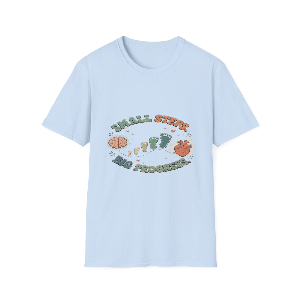 Typography Design Showcasing Small Steps Leading To Growth- Graphic Tees