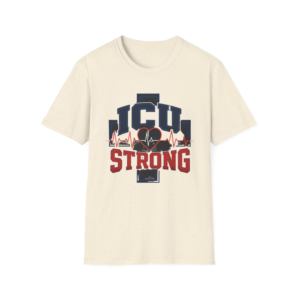 Athletic T Shirt Design With Bold ICU STRONG Typography