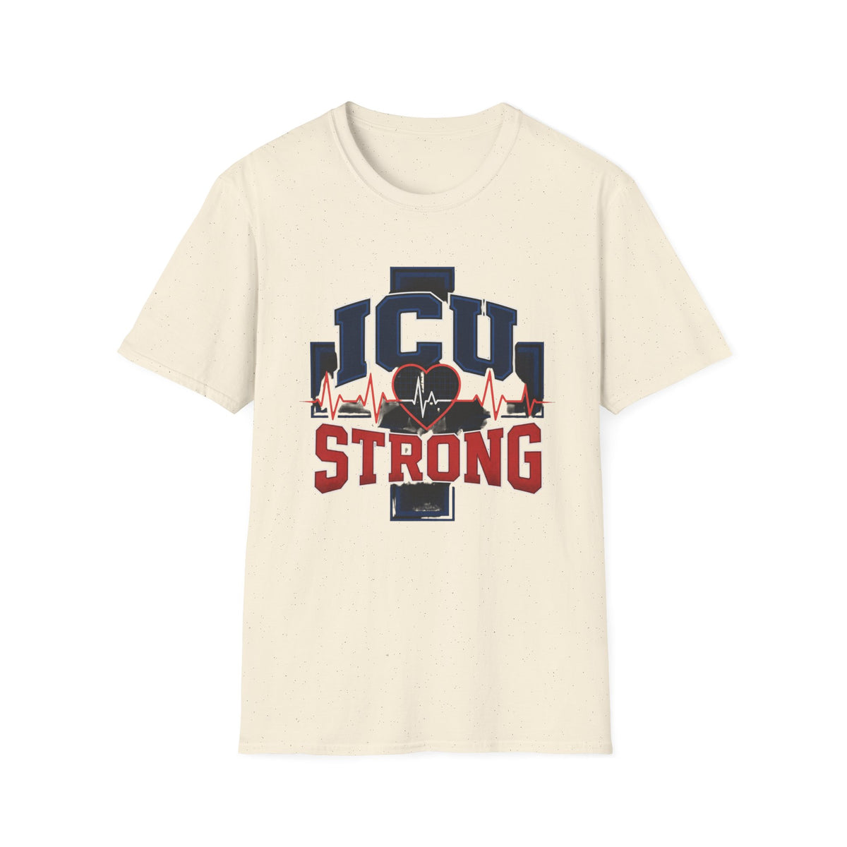 Athletic T Shirt Design With Bold ICU STRONG Typography