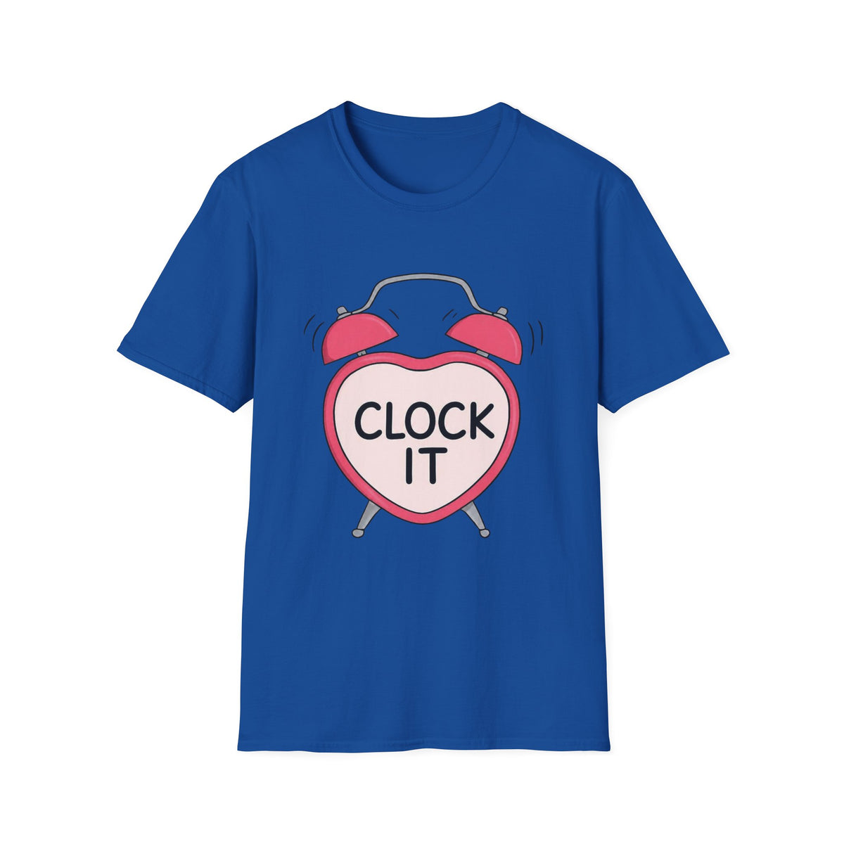 Clock It Alarm-Heart Graphic T-Shirt